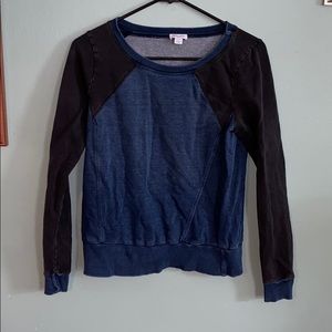 🖤Splendid crew neck sweatshirt in black/blue💙